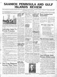 Saanich Peninsula And Gulf Islands Review Wed, December 3, 1941 (Page 1)