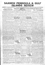 Saanich Peninsula And Gulf Islands Review Wed, February 12, 1936 (Page 1)