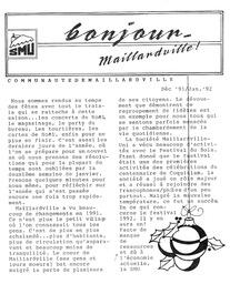   BONJOUR MAILLARDVILLE, 1991-1992   , page 1