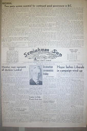 The Semiahmoo Sun and White Rock Weekly, June 11, 1952 (Page 1)
