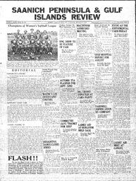 Saanich Peninsula And Gulf Islands Review Wed, September 8, 1937 (Page 1)
