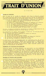   LE TRAIT D'UNION, 1985   , page 1