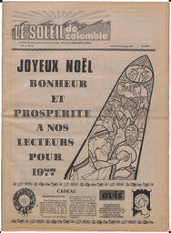Le Soleil de Colombie, December 24, 1976, page 1