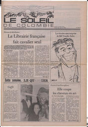 Le Soleil de Colombie, October 31, 1986, page 1