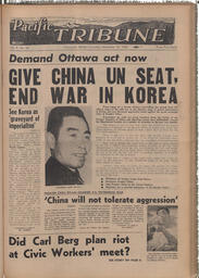   The Pacific Tribune - Friday, November 10, 1950   , page 1