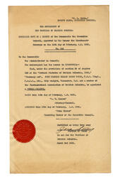 Certified copy of minutes of the Honourable the Executive Council: 16-Feb-25