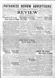 Saanich Peninsula And Gulf Islands Review Wed, May 31, 1933 (Page 1)