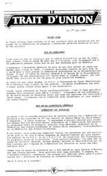   LE TRAIT D'UNION, 1989   , page 1