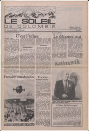 Le Soleil de Colombie, April 4, 1986, page 1