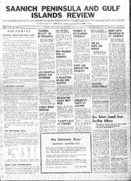 Saanich Peninsula And Gulf Islands Review Wed, December 7, 1938 (Page 1)