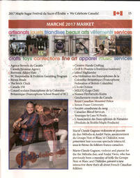   MAPLE SUGAR FESTIVAL DU SUCRE D'ÉRABLE, 2017   , page 19