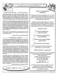   INFO-PARENTS COLOMBIE-BRITANNIQUE, 2001   , page 9