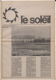 Le Soleil de Vancouver, November 26, 1971, page 1