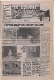Le Soleil de Colombie, May 27, 1988, page 1