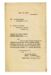 Letter to Vance from R.J. McDougall, 11th Regiment: 19-Jun-16