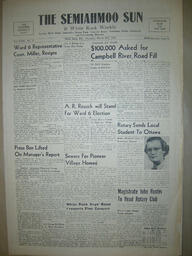 The Semiahmoo Sun and White Rock Weekly, March 15, 1956 (Page 1)