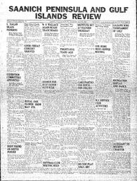 Saanich Peninsula And Gulf Islands Review Wed, April 20, 1938 (Page 1)