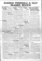 Saanich Peninsula And Gulf Islands Review Wed, October 23, 1935 (Page 1)