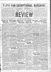 Saanich Peninsula And Gulf Islands Review Thu, April 12, 1928 (Page 1)