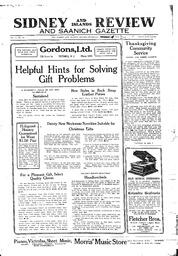 Sidney And Islands Review Thu, December 12, 1918 (Page 1)
