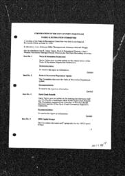 1992-06-15 - City of Port Coquitlam - Parks & Recreation Committee - Agenda and Minutes