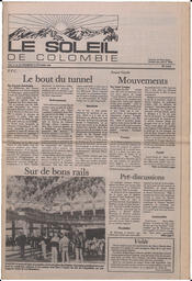 Le Soleil de Colombie, February 14, 1986, page 1
