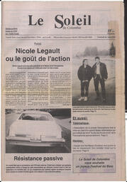 Le Soleil de Colombie, March 1, 1991, page 1