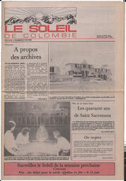 Le Soleil de Colombie, June 6, 1986, page 1