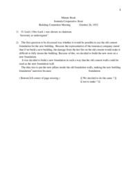 English Translation of the Meeting Minutes Book