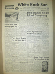 The White Rock Sun, July 31, 1958 (Page 1)