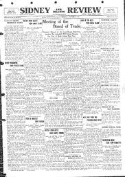 Sidney And Islands Review Thu, November 15, 1923 (Page 1)