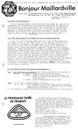   BONJOUR MAILLARDVILLE, 1984   , page 1