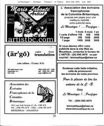   LE MOUSTIQUE PACIFIQUE, 2004   , page 20