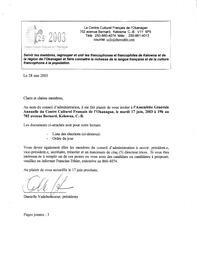   L'ANSE-AU-SABLE, 2003   , page 1