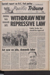   The Pacific Tribune - Friday, November 13, 1970   , page 1