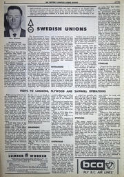   The Western Canadian Lumber Worker, Vol. XXXII, No. 23, 1st Issue Dec. 1965   , page 8