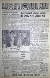   The Western Canadian Lumber Worker, Vol. XXVIII, No. 6, 2nd Issue Mar. 1961   , page 1