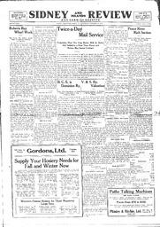 Sidney And Islands Review Thu, October 16, 1919 (Page 1)