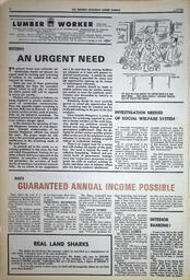   The Western Canadian Lumber Worker, Vol. XXXVII, No. 4, 1st Issue Mar. 1969   , page 8