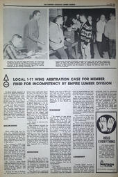   The Western Canadian Lumber Worker, Vol. XXXVI, No. 22, 2nd Issue Nov. 1967   , page 4