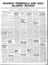 Saanich Peninsula And Gulf Islands Review Wed, September 27, 1939 (Page 1)