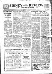 Sidney And Islands Review Thu, March 20, 1919 (Page 1)