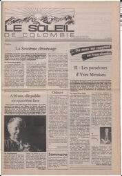 Le Soleil de Colombie, January 23, 1987, page 1