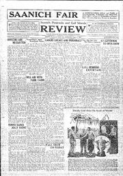 Saanich Peninsula And Gulf Islands Review Wed, September 7, 1932 (Page 1)