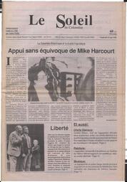 Le Soleil de Colombie, May 15, 1992, page 1