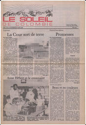 Le Soleil de Colombie, March 21, 1986, page 1