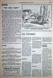   The Western Canadian Lumber Worker, Vol. XXXII, No. 19, 1st Issue Oct. 1965   , page 12