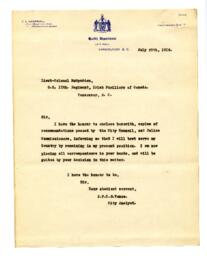 [Enlist correspondence]: 1916-07-20