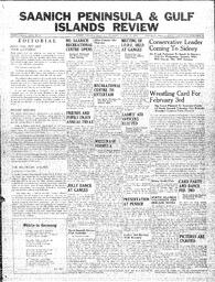 Saanich Peninsula And Gulf Islands Review Wed, January 12, 1938 (Page 1)
