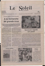 Le Soleil de Colombie, June 19, 1992, page 1